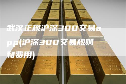 武汉正规沪深300交易app(沪深300交易规则和费用)