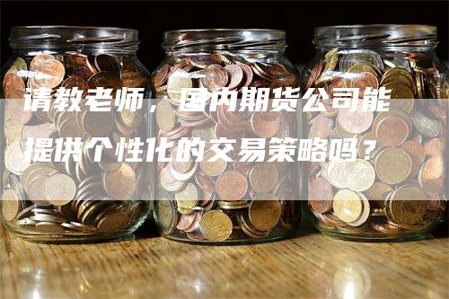 请教老师，国内期货公司能提供个性化的交易策略吗？